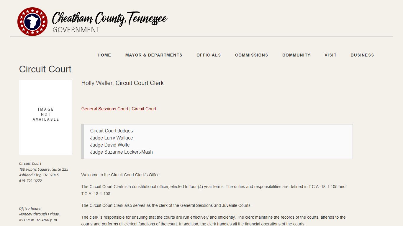 Circuit Court - Cheatham County, TN